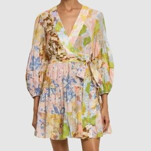 ZIMMERMANN  A-line Mini Dress with 3/4 Sleeves🌸